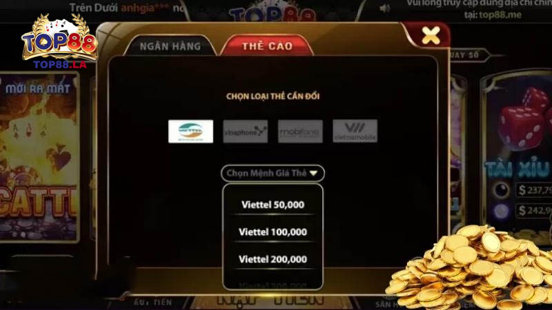Hướng dẫn giao dịch rút qua thẻ cào